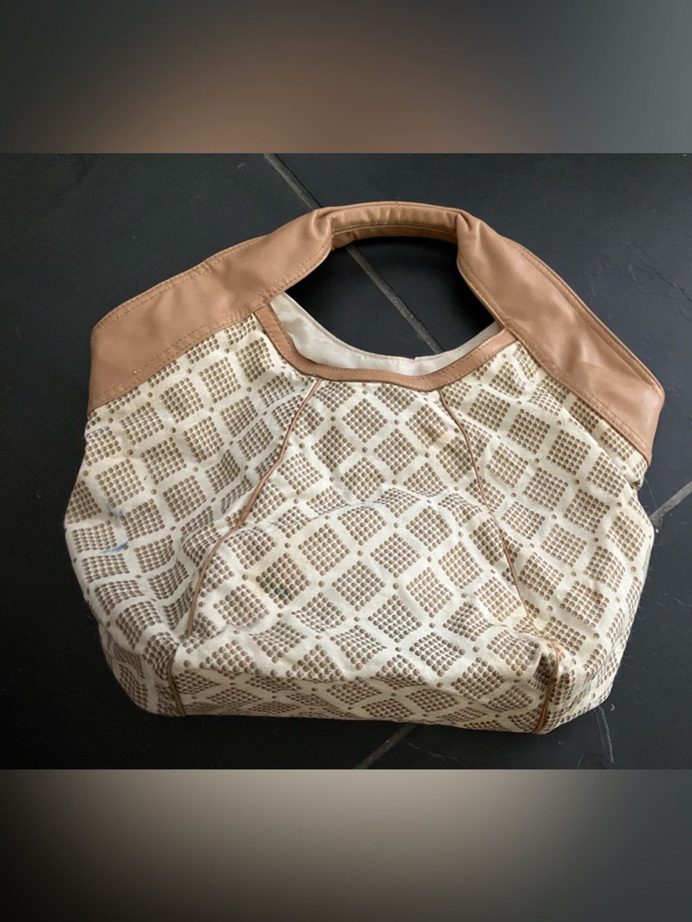Beige Bag with Snap